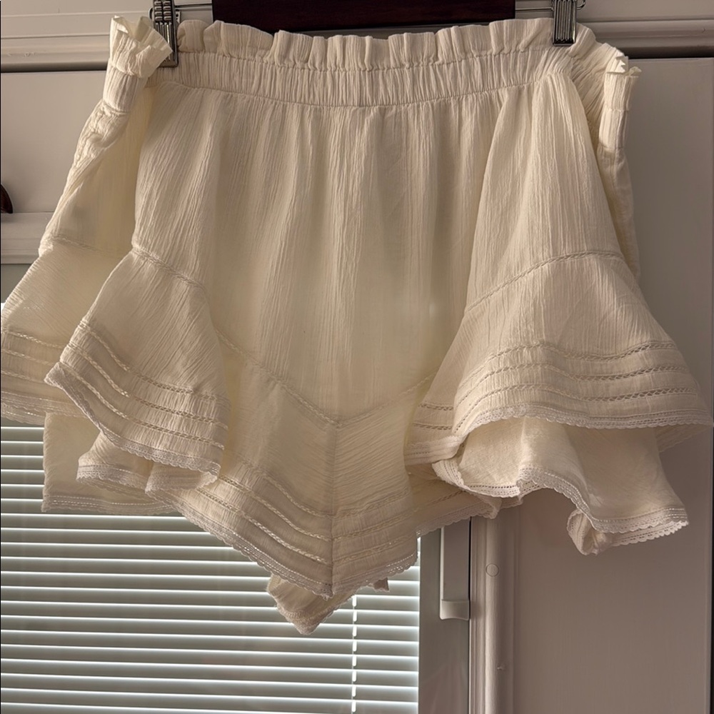 Aerie off white/cream  Ruffled Two-Piece Set - Picture 3 of 3